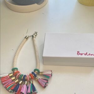Boden Multicolor Tassel Necklace with White Cord